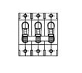 CA3-B0-24-660-3G1-C Hydraulic Magnetic Circuit Breaker 60 A 240 VAC 125 VDC 3 Pole  Handle - 40 C + 85 C