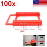 100Pcs 2.5" To 3.5" Bay Ssd Plastic Hard Drive Hdd Mounting Bracket Adapter Tray