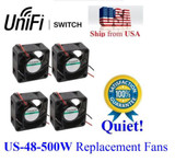 4X Quiet Version Fans For Ubiquiti Us-48-500W Unifi Switch (18Dba Noise)
