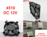 50Pcs Brushless Dc Cooling Fan 45X45X10Mm 4510 7 Blades 12V 2Pin 2.54 Connector