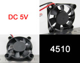 50Pcs Brushless Dc Cooling Fan 45X45X10Mm 4510 7 Blades 5V 2Pin 2.54 Connector