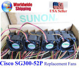 Pack 4X Replacement Fans For Cisco Sg300-52P Gigabit Managed Switch