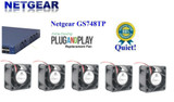 Lot 5X Quiet Fans For Netgear Prosafe Gs748Tp Low Noise Best For Home Networking