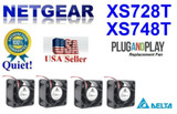 4X Quiet Replacement Fans (24Dba) For Netgear Xs728T Switch Best Home Office