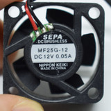 100Pcs Sepa Mf25G-12 25X25X10Mm 2510 12V 0.05A 2Pin 5 Blades Dc Brushless Fan