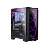 Zalman Z7 Neo Atx Mid Tower Gaming Pc Case, Tempered Glass, 4 Pre- Installed ...