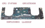 For Dell Xps 15 7590 Cn-018W12 With I7-9750H Gtx1650 Laptop Motherboard