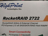 Highpoint Rocketraid 2722 Rr2722 Use With 6414, 6418, Sans Digital Tr8X,Tr4X