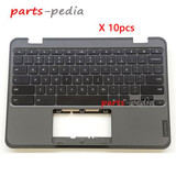 10Pcs For Lenovo 100E Chromebook Gen 3 Palmrest Upper Case Us Keyboard Kb Bezel