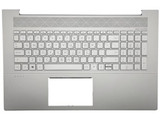 Genuine Hp Envy 17-Cg Palmrest Cover Keyboard Greek Silver Backlit L87983-151