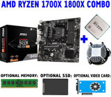 Amd Ryzen 1700X 1800X Cpu+Msi B450M Pro-Vdh Max Am4 Motherboard+32Gb Ddr4 Combo