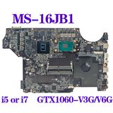 For Msi Gv62Vr Ge62 Gp62M Ms-16Jb1 Motherboard I5 I7 6Th/7Th Gen Gtx1060-V3G/V6G
