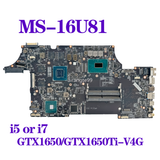 For Msi Gp65 Cr620 Ms-16U81 Motherboard I5 I7 9Th Gen Gtx1650/Gtx1650Ti-V4G