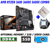 Amd Ryzen 5600X 3600X 3600 Cpu+Gigabyte X570 Aorus Elite Wifi Motherboard Combo