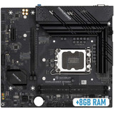 Motherboard Micro-Atx B760M Ddr4 Core I7 Cpu 12-13 Gen 8Gb Ram Gaming Pcie Pc