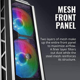 Cooler Master H500 Mesh Gun Argb Airflow Atx Mid-Tower Dual 200Mm Fans Glass Sid