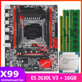 X99 Motherboard Lga 2011-3 M.2 Nvme/Wifi/Sata 16Gb Ddr4 Ecc Ram Xeon E5 2630L V3