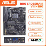 Asus Crosshair Vii Hero Motherboard Atx Amd X470 Socket Am4 Ddr4 64Gb Sata3 M.2
