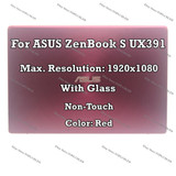 Red 13" Asus Zenbook S Ux391U Fhd Lcd Non-Touch Screen Assembly Display Complete