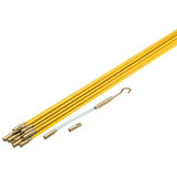 THREE PACK 33 Fiberglass Wire Cable Running Rods Kit Fish Pulling Wire Holder