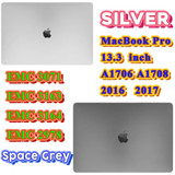 13" Macbook Pro Lcd Screen Assembly 2016 2017 A1706 A1708 Silver Gray 661-07971