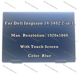 14" Dell Inspiron 14 5482 Fhd Lcd Touch Screen Assembly Display Complete Blue