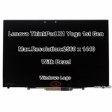 14" Lenovo Thinkpad X1 Yoga 1St Gen 20Fq Wqhd Lcd Display Touch Screen Assembly