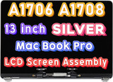 13" 661-05096 Silver Macbook Pro A1706 A1708 Retina Lcd Screen Display Assembly