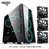Aigo Pc Gaming Case Atx Tower Computer Case With 120Mm Pwm/Argb Fan Front I/O Us