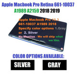 13.3" Lcd Full Assembly Apple Macbook Pro Retina A1989 Emc 3214 3358 Silver
