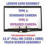 Lenovo Yoga X390 Thinkpad 13.3" Lcd Display Touch Screen Assembly Fhd 02Hm859