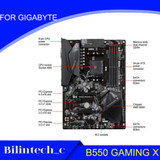 For Gigabyte B550 Gaming X Supports 3700X 3800X 128Gb Motherbroad Test Ok