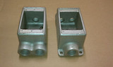 Lot of 2 CROUSE-HINDS FDCC2 3/4 Cast Single Gang Device Box CONDULET