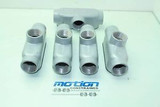 Lot of 5 Metal Appleton 1-1/2 Conduit Body Tees with Covers Rigid Conduit