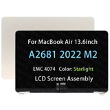 A2681 Led Lcd Screen Display Assembly For Macbook Air M2 2022 Emc4074(Starlight)