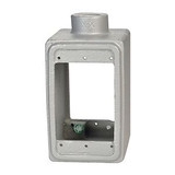 Cast Device Box, FS, 1 Gang, 1/2 Hub, Malleable Iron