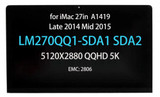 Apple Imac A1419 Emc2806 Lm270Qq1 Sd A2 Retina 5K Lcd Screen Assembly Late 2014