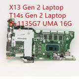 Motherboard For Lenovo Thinkpad X13 Gen 2/T14S Gen 2 I5-1135G7 Uma 16G