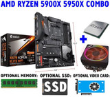 Amd Ryzen 9 5900X 5950X Cpu+Gigabyte X570 Aorus Elite Wifi Am4 Motherboard Combo