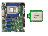 Amd Epyc 7402P+Asrock Epycd8 Motherboard 24C 48T 2.8Ghz 180W 7 Pcie Dual M2 Ssd