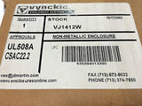 Vynckier VJ1412W 14X12X6.7 Fiberglass Encl Screw Cover Nema 4X NEW IN BOX