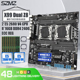 X99 Dual Cpu Motherboard With Intel Xone E5 2680 V42 Cpu & 816Gb Ddr4 Ecc Ram