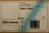 SPX BC-1 Battery Cabinet BC1 SEALED