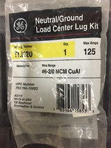 GE TLK20 Neutral Ground Kit, 6-2/0 AWG, Copper/Alum, Lot Of 50