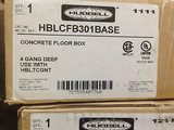 Hubbell 4 Gang Concrete Floor Box HBLCFB301BASE