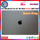 New Lcd Screen Display Assembly For Macbook Pro 16" M1 A2485 2021 Space Gray