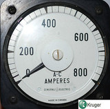 General electric amperage meter 0 to 800 amp