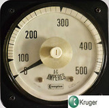 Crompton instruments amperage meter 0 to 500 Amp 077-08AA-LSSF-PE
