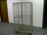 SECURE STEEL WIRE PARTS CAGE ON WHEELS / LOCKABLE DOOR / PICK UP ONLY