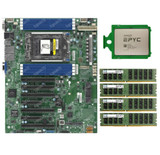 Amd Epyc 7402P+Supermicro H12Ssl-I +832Gb 2Rx4 3200A Ecc Reg 256G Combination